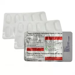 Линаглиптин метформин  (Джентадуэто генерик) 1000мг/2.5мг :: Ondero Met таб. №30 (3 блистера по 10 таб) фото